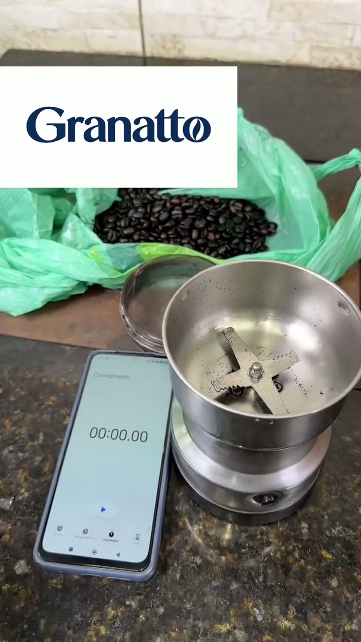 Prévia do vídeo do moedor em funcionamento